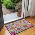 thumbnail image 2 of Pioneer Flower Floral Print Pattern Door Rugs,Washable Non Slip Door Mats Indoor,Decorative Door Mats,Entry Mat Indoor for Entrance,Bedroom,Kitchen,Bathroom,30"x17", 2 of 6