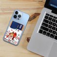 thumbnail image 3 of WIRESTER Self-Adhesive PU Leather Card Holder Stick on Pocket Credit Card Case Pouch Wallet for Apple Samsung Motorola LG Smart Phones - Red Cardinal Lovebird, 3 of 5