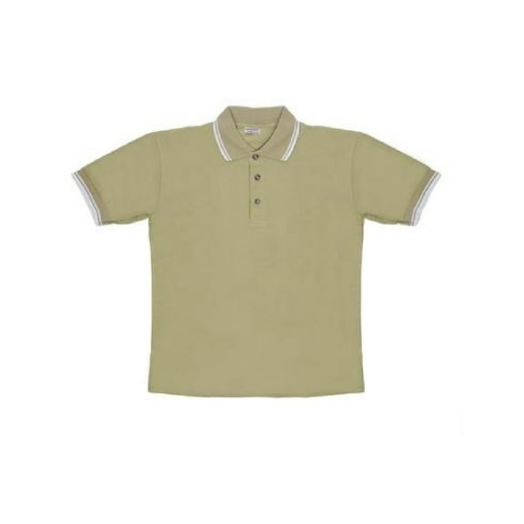 Christmas Central Men's Khaki Knit Pullover Golf Polo Shirt - Medium