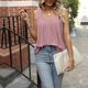 thumbnail image 3 of Camiseta casual con cuello cuadrado Blusas sueltas sin mangas que combinan con todo para mujer de ajuste relajado FLhrweasw Para estrenar, 3 of 7