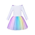 thumbnail image 2 of Robe Fille Arc-en-Ciel Papillon Brodé Manches Longues Robe de Soirée 4 Ans, 2 of 6