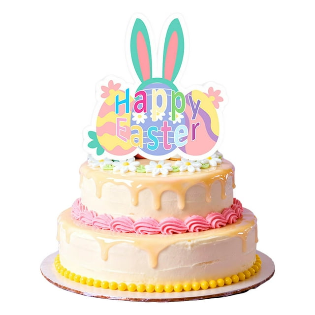 Easter Party Supplies, Happy Easter Party Tableware, Happy Easter Banner, Rabbit Paper Plates Napkins Cups for Easter Spring Party Decorations