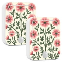 Yayeee 2-Pack Plug in LED Night Lights with Light Sensors Motion Detectors, Light Pink Flowers