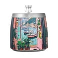 thumbnail image 7 of Yayeee Ashtray with Lid for Cigarette Smokeless Stainless Steel Home Ash Holder, Pink Door, 7 of 7