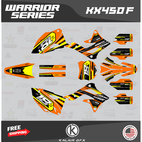Kalair GFX Graphics Kit for Kawasaki KX450F (2013-2015) Warrior Series