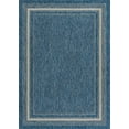 thumbnail image 3 of Unique Loom Outdoor Border Collection Area Rug - Soft Border (7' 1" x 10' Rectangle Blue/Ivory), 3 of 7