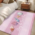 thumbnail image 4 of Pink Summer Coastal Area Rugs 4'x6', Washable Small Throw Rugs for Office Bathroom, Modern Ocean Waves Starfish Shell Indoor Outdoor Rug Non-Slip Low Pile Carpet Runner Reversible Floor Mats, 4 of 8