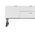 thumbnail image 3 of Rix Sideboard Buffet Console, 2 Door, X Chrome Legs, White 69 Inch, 3 of 7