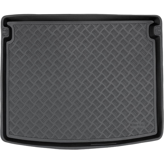 Rezaw-Plast Cargo Liner for Jeep Compass 2017 2018 2019 2020 2021 2022 2023 2024 2025 – Custom PE Rubber Boot Mat, Raised Edges, Anti-Slip Surface, Odorless, All-Weather Black Fit
