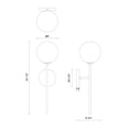 thumbnail image 3 of Alora Lighting WV549101AGCL Cassia 21" Tall Bathroom Sconce - Aged Brass / Clear Glass, 3 of 7
