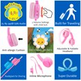 thumbnail image 3 of BuddyPhones Travel, On-Ear Wired Foldable Kids Headphones with Mic, 3 Volume Limiting Settings, Playback/Call Control Button, Audio Sharing Jack, Customizable Stickers, Adjustable Headband Size, Blue, 3 of 6