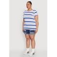 thumbnail image 4 of Womens Plus Size Striped Tee, 4 of 5