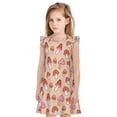 thumbnail image 1 of Fotbe 70s Mushroom Vestido de Dormir para Niñas de 3 a 10 Años, Mangas Cortas, Estilo Princesa, Pijama Camisón con Mangas Voladas-Large, 1 of 6
