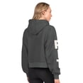 thumbnail image 2 of Women's Starter  Heather Charcoal Pittsburgh Penguins Star Player Cropped Fleece Hoodie, 2 of 2