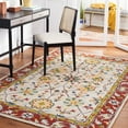 thumbnail image 2 of SAFAVIEH Micro-Loop Joey Medallion Area Rug, Beige/Rust, 5' x 8', 2 of 8