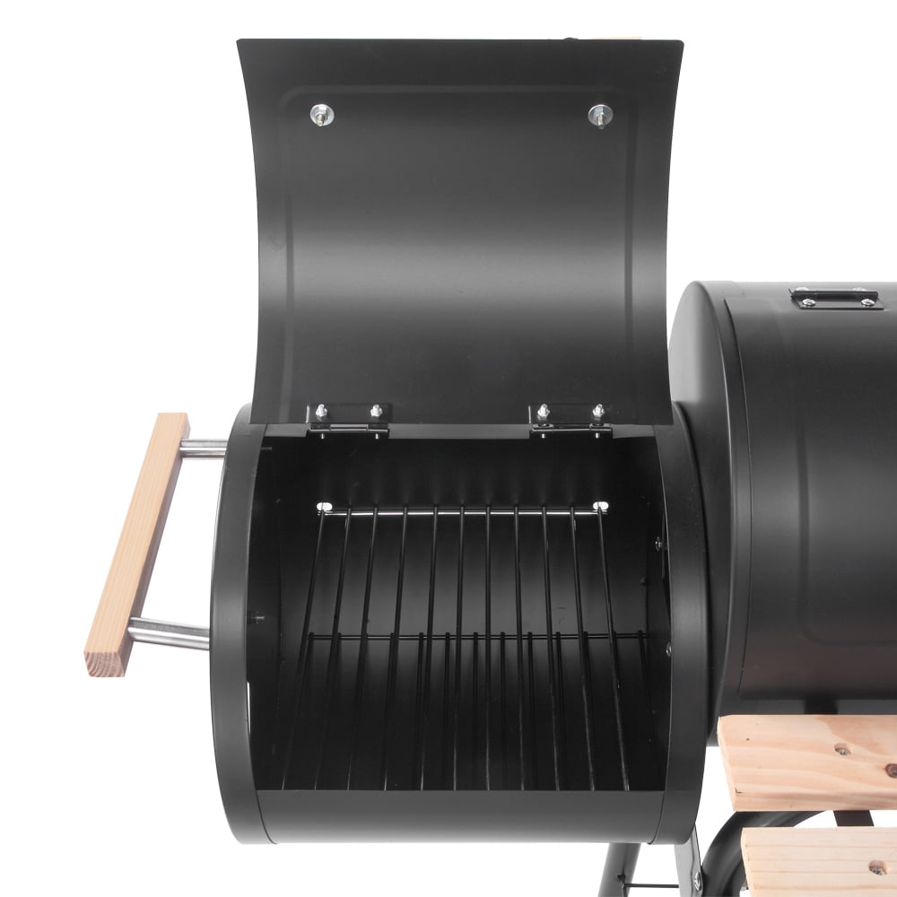 Enyopro 25.10" Charcoal Barrel Grill with Offset Smoker