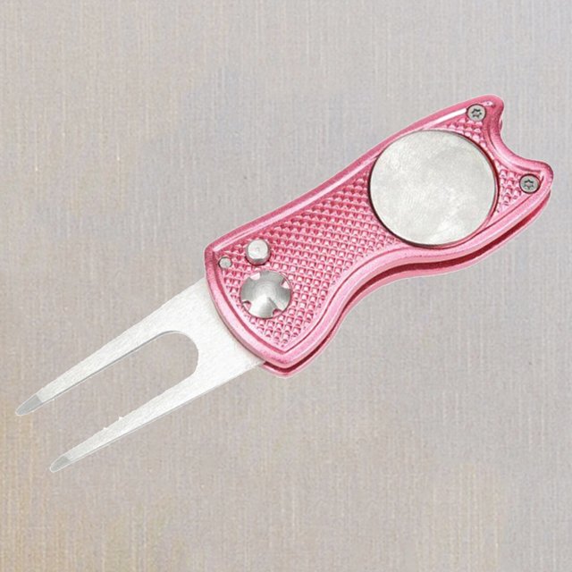 tredstone Golf Pitch Divot Repair Switchblade Ball Marker Groove Cleaner Pink