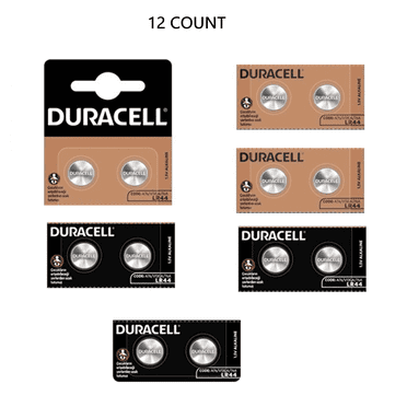 Duracell 76A LR44 1.5V Alkaline Button Cell Battery, 12 Pack
