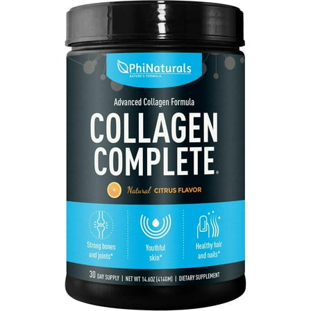 Collagen Complete Hydrolyzed Peptides Powder Supplement