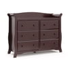 Storkcraft Avalon 6 Drawer Classic Double Dresser Espresso