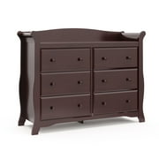 Storkcraft Avalon 6 Drawer Classic Double Dresser Espresso