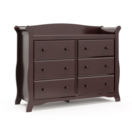 Storkcraft Avalon 6 Drawer Classic Double Dresser Espresso