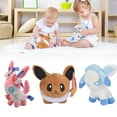 PKM 4 Inch Q Version Eev ee Plush Center Plushies Toys, Fluffy Dolls