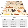 thumbnail image 4 of Chicken Blanket Gifts for Kids Adults Soft Warm Lightweight Cozy Cute Chick Hens and Roosters Throw Blankets for Bed Living Room Sofa Couch Farmhouse Decor 50x60in, 4 of 6