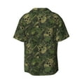 thumbnail image 2 of Fotbe Green Camouflage Skull print Short Sleeve Button Down Shirts for Men Casual Summer Beach Wrinkle Free Shirt-Small, 2 of 7