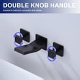 thumbnail image 5 of Wowow Modern Double Handle Wall Mounted Bathroom Faucet with Waterfall Spout in Oil Rubbed Bronze, 5 of 8