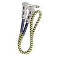 thumbnail image 1 of Esquirla Right Angle Guitar Effect Pedal Cable Patch Cord Copper Wire Yellow+Black 3, 1 of 7