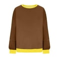thumbnail image 5 of Oversized Sweatshirt for Women Color Block Baggy Crewneck Long Sleeve Y2k Streetwear Chic Loose Pullover Tops 2025, 5 of 5