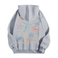 thumbnail image 5 of Womens Long Sleeve Oversized Hoodies Turtle Print Crewneck Fall 2026 Sweatshirts 2026 Spring Lightweight Casual Tops, 5 of 6