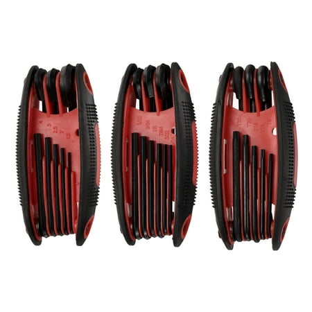 

Uxcell 3pcs Folding Hex Key Torx Wrench Set Metric 1.5-8mm SAE 5/64 -1/4 Star T9-T40 Portable Wrenches for Home Repair