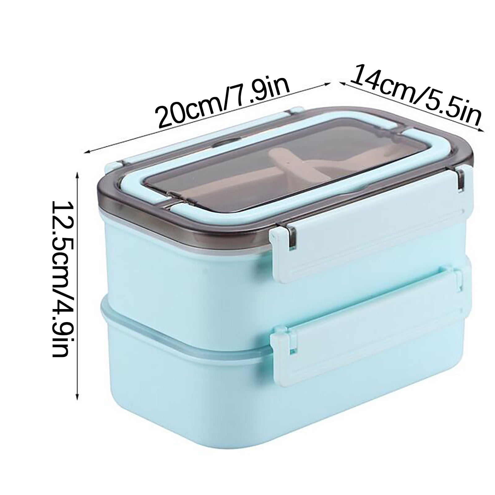 Microwave Lunch Box Japanese Wood Bento Box 2 Layer Container Storage New