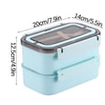 thumbnail image 6 of Microwave Lunch Box Japanese Wood Bento Box 2 Layer Container Storage New, 6 of 6