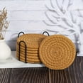 thumbnail image 6 of 8 Pcs Drink Coasters with Holder, Smasener Absorbent Coasters for Drinks, Minimalist Cotton Woven Coaster Set for Home Decor Tabletop Protection Suitable for Kinds of Cups, 4.3 Inches, 6 of 9