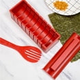 thumbnail image 2 of Kit para hacer sushi, fabricante de sushi, tutoriales en video en línea completos con cuchillo para sushi y tapete de bambú, juego para hacer rollos de sushi de 10 piezas, kits de sushi profesion, 2 of 5