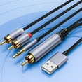 thumbnail image 7 of Universal Coaxial To 3.5mm 2RCA Stereo Audios Cable Noise reductions Technology For Studio Equipment Home Entertainment, 7 of 7