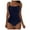 Navy, variant on yueewhu Tummy Control One Piece Swimsuit for Women Vintage Bathing Suits Ruched Swimwear (Black, XL)
