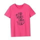 thumbnail image 4 of Camiseta de verano para mujer, ropa de calle, Tops de verano con cuello redondo para mujer, para trabajo de oficina Rosa Rosa, 4 of 7