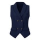 thumbnail image 1 of Chaleco elegante para mujer con doble botonadura y solapa sin mangas Azul oscuro S, 1 of 5