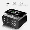 thumbnail image 4 of Reloj despertador digital 3 en 1 con carga inalámbrica, altavoz con cargador LED, altavoz Bluetooth con pantalla LED, reloj despertador con batería externa para el hogar, la oficina y el exterior, 4 of 7