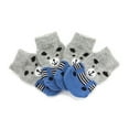 thumbnail image 4 of 4Pcs Pet Socks Multi Color M Size Cotton for Pet Dog and Puppy Non Slip Protection, 4 of 5