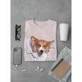 thumbnail image 3 of Corgi Peaking Out T-Shirt Men -Image by Shutterstock, Male 4X-Large, 3 of 4