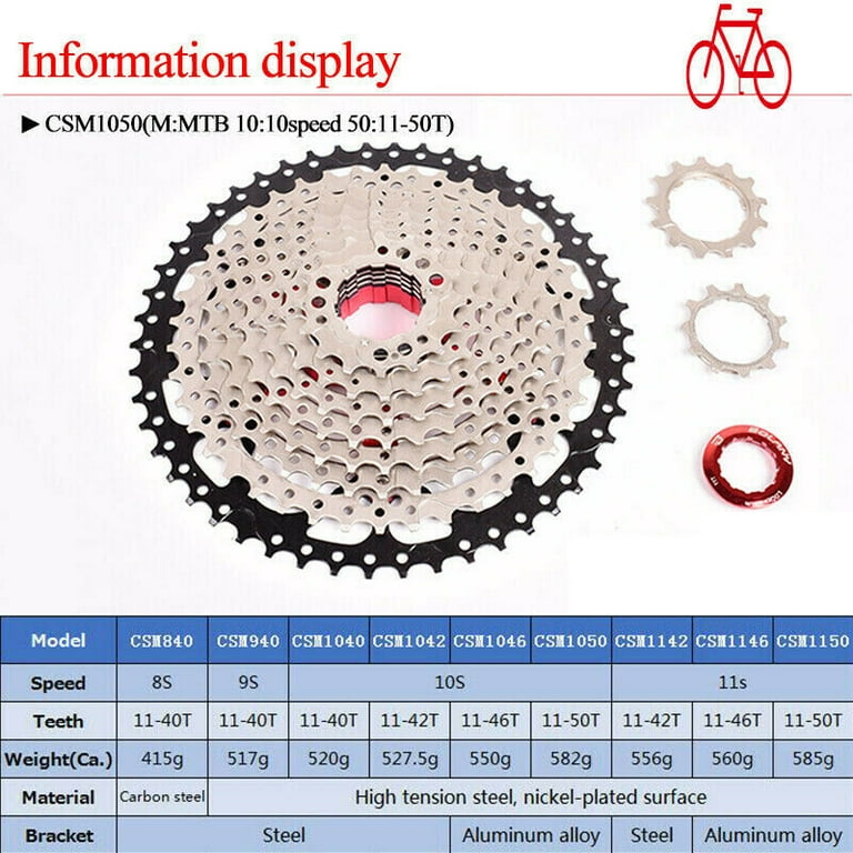 6/7/8/9/10/11 Speed Mountain Road Bike Cassette 11-25/28/32/36/40