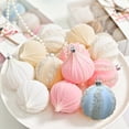thumbnail image 2 of KAMUGO Juego de Adornos para Bolas de Árbol de Navidad, 12 Pzas de Bola de Navidad de Terciopelo de 2,36 Pulgadas, Decoración Navideña Rosa, Blanco y Azul, 2 of 6