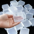 thumbnail image 2 of Caja de almacenamiento de cuentas de plástico transparente con tapa con bisagras para artículos pequeños, paquete de 40 (5,6 x 5,6 x 2,5 cm), 2 of 4