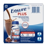 Ensure Plus Meal Replacement Nutrition Shake, Milk Chocolate, 16g Protein, 8 fl oz - 16 Pack