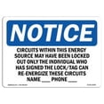 thumbnail image 4 of OSHA Notice Sign - Circuits Within This Energy Source Have | Decal | Protect Your Business, Construction Site |  Made in the USA, 4 of 4